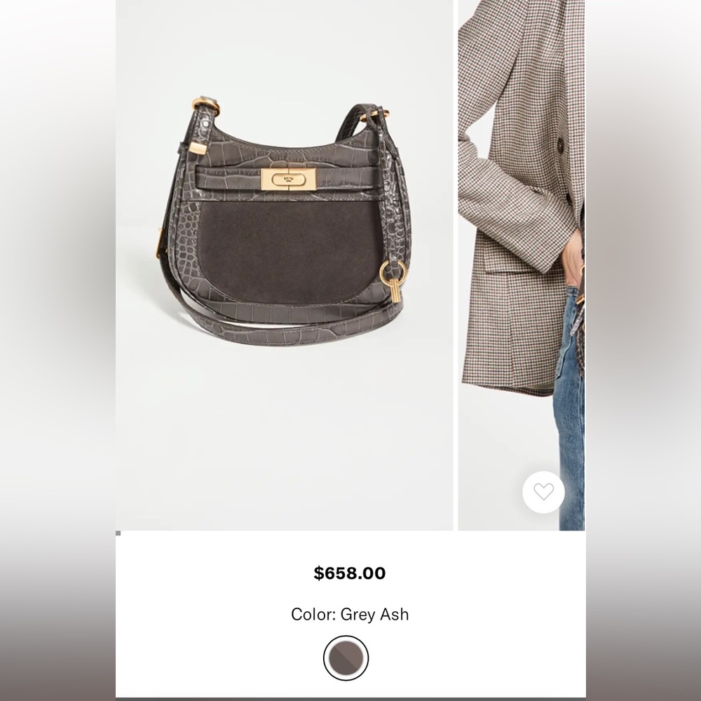 Tory Burch Saddle Bag (Lee Radziwill Embossed Small) Croc print